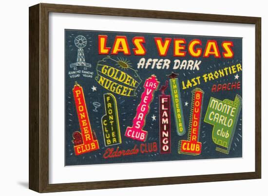 Greetings from Las Vegas, Nevada-null-Framed Art Print