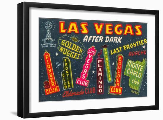 Greetings from Las Vegas, Nevada-null-Framed Art Print