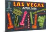 Greetings from Las Vegas, Nevada-null-Mounted Art Print
