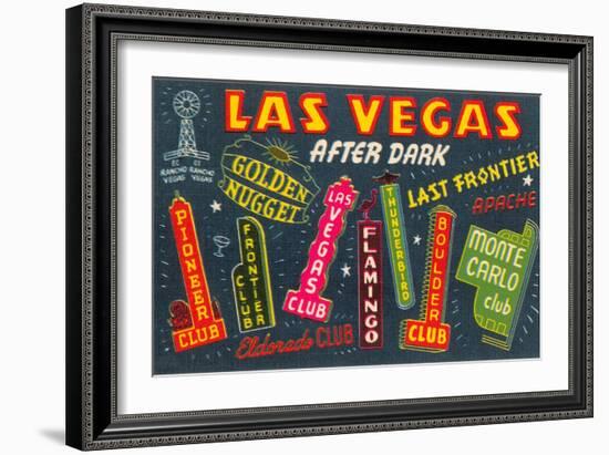 Greetings from Las Vegas, Nevada-null-Framed Art Print