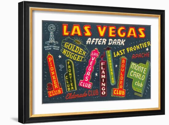 Greetings from Las Vegas, Nevada-null-Framed Art Print