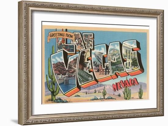 Greetings from Las Vegas, Nevada-null-Framed Art Print
