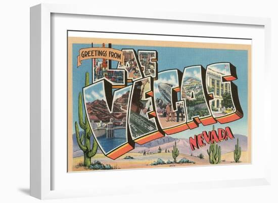 Greetings from Las Vegas, Nevada-null-Framed Art Print