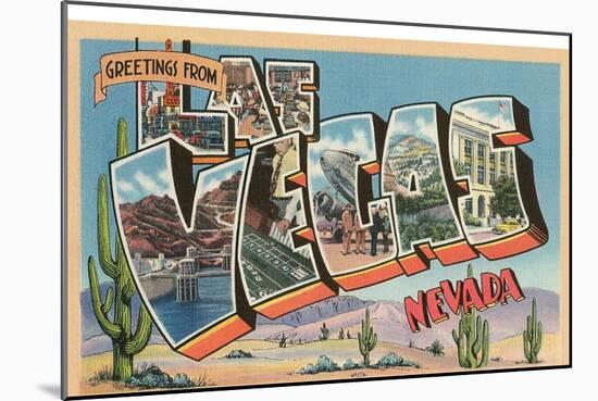 Greetings from Las Vegas, Nevada-null-Mounted Art Print