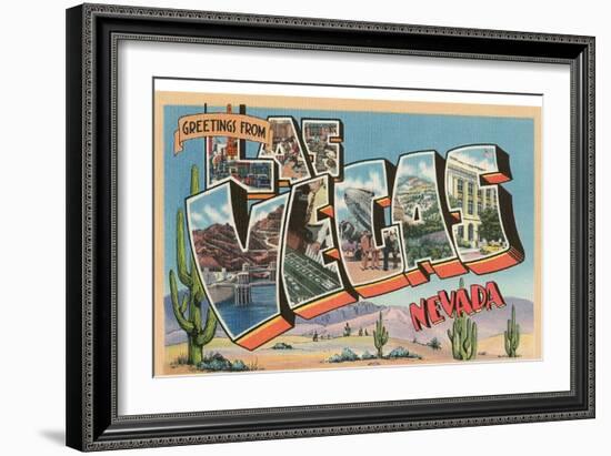 Greetings from Las Vegas, Nevada-null-Framed Art Print