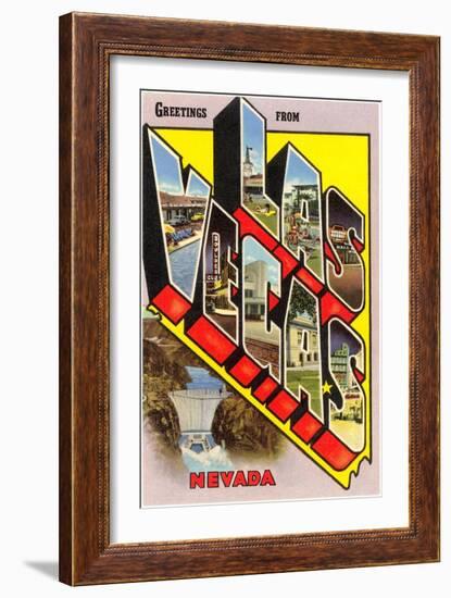 Greetings from Las Vegas, Nevada-null-Framed Art Print