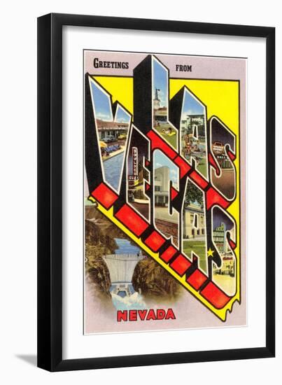 Greetings from Las Vegas, Nevada-null-Framed Art Print