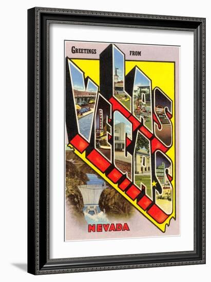 Greetings from Las Vegas, Nevada-null-Framed Art Print