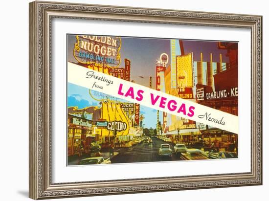 Greetings from Las Vegas, Nevada-null-Framed Art Print