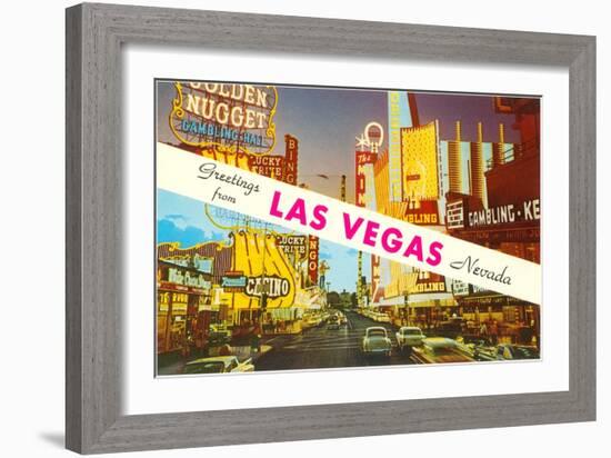 Greetings from Las Vegas, Nevada-null-Framed Art Print