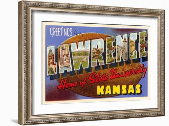 Greetings from Lawrence, Kansas-null-Framed Art Print