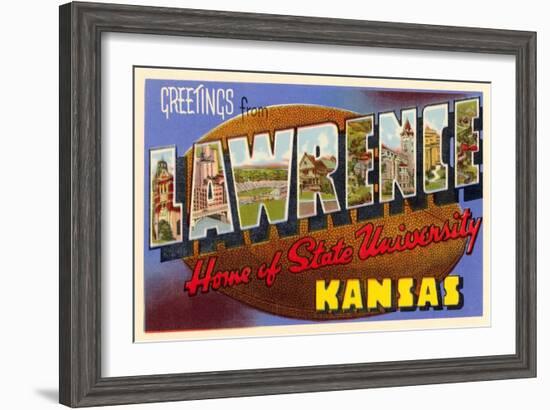 Greetings from Lawrence, Kansas-null-Framed Art Print