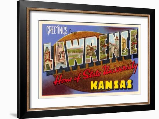 Greetings from Lawrence, Kansas-null-Framed Art Print