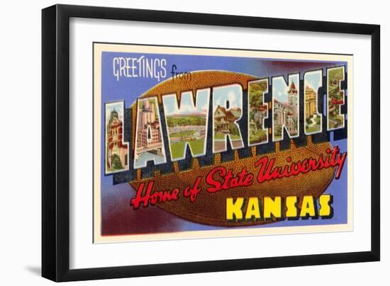 Greetings from Lawrence, Kansas-null-Framed Art Print