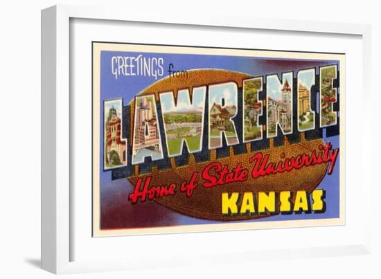 Greetings from Lawrence, Kansas-null-Framed Art Print