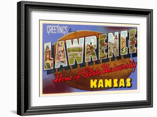 Greetings from Lawrence, Kansas-null-Framed Art Print