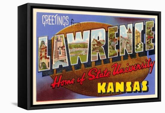 Greetings from Lawrence, Kansas-null-Framed Stretched Canvas