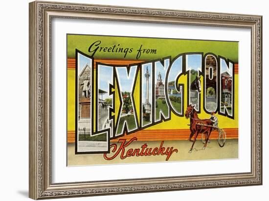 Greetings from Lexington, Kentucky-null-Framed Art Print