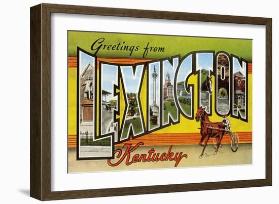 Greetings from Lexington, Kentucky-null-Framed Art Print