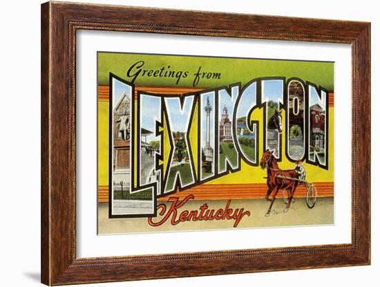 Greetings from Lexington, Kentucky-null-Framed Art Print