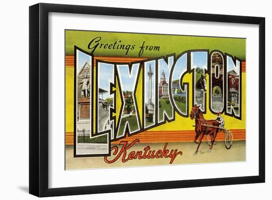 Greetings from Lexington, Kentucky-null-Framed Art Print