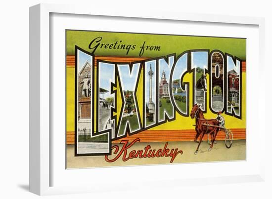 Greetings from Lexington, Kentucky-null-Framed Art Print