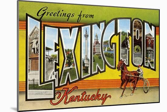 Greetings from Lexington, Kentucky-null-Mounted Art Print