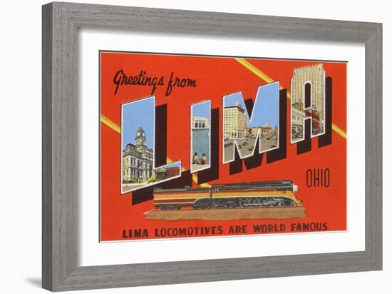 Greetings from Lima, Ohio-null-Framed Art Print