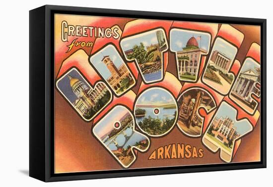 Greetings from Little Rock, Arkansas-null-Framed Stretched Canvas