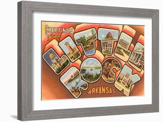 Greetings from Little Rock, Arkansas-null-Framed Art Print