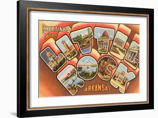 Greetings from Little Rock, Arkansas-null-Framed Art Print