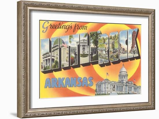 Greetings from Little Rock, Arkansas-null-Framed Art Print