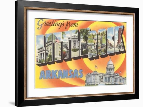 Greetings from Little Rock, Arkansas-null-Framed Art Print