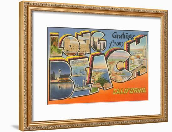 Greetings from Long Beach, California-null-Framed Art Print