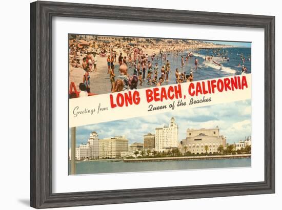 Greetings from Long Beach, California-null-Framed Art Print