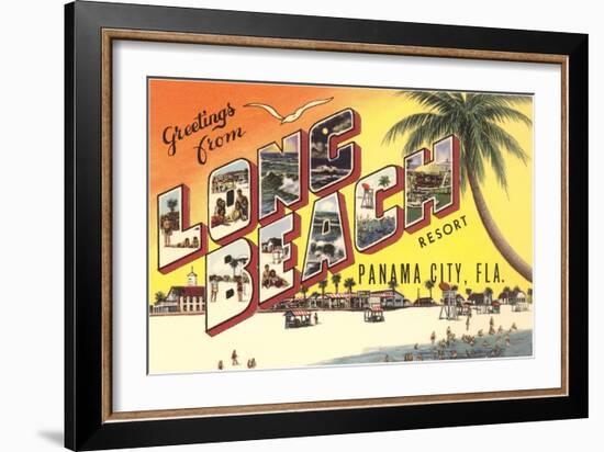 Greetings from Long Beach Resort, Panama City, Florida-null-Framed Giclee Print