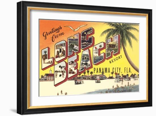 Greetings from Long Beach Resort, Panama City, Florida-null-Framed Giclee Print