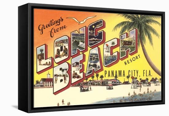 Greetings from Long Beach Resort, Panama City, Florida-null-Framed Premier Image Canvas
