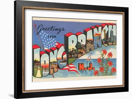 Greetings from Long Branch, New Jersey-null-Framed Art Print