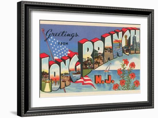 Greetings from Long Branch, New Jersey-null-Framed Art Print