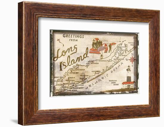 Greetings from Long Island-null-Framed Art Print