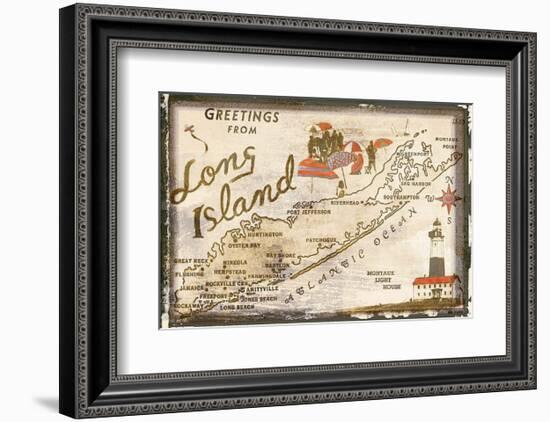 Greetings from Long Island-null-Framed Art Print