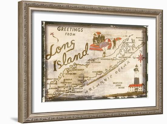 Greetings from Long Island-null-Framed Art Print