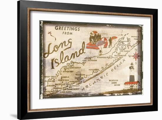 Greetings from Long Island--Framed Art Print