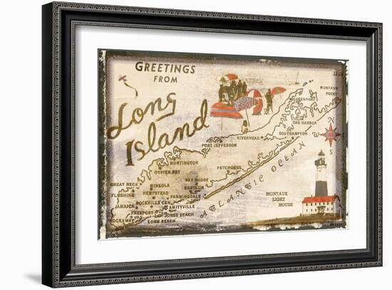 Greetings from Long Island-null-Framed Art Print