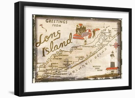 Greetings from Long Island-null-Framed Art Print