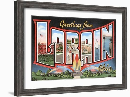 Greetings from Lorain, Ohio-null-Framed Art Print