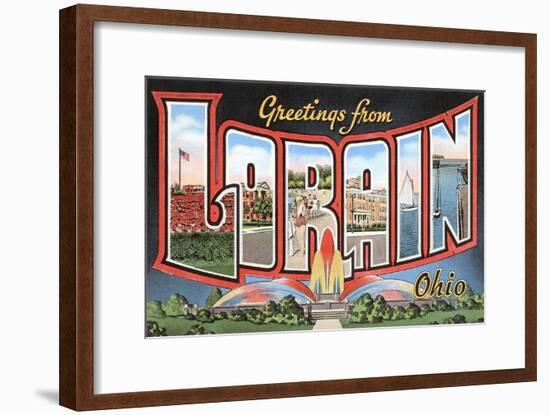 Greetings from Lorain, Ohio-null-Framed Art Print