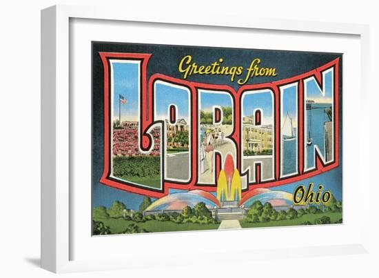 Greetings from Loran, Ohio-null-Framed Art Print