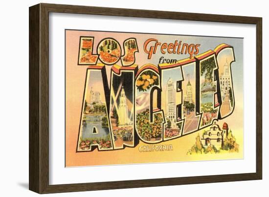 Greetings from Los Angeles, California-null-Framed Art Print